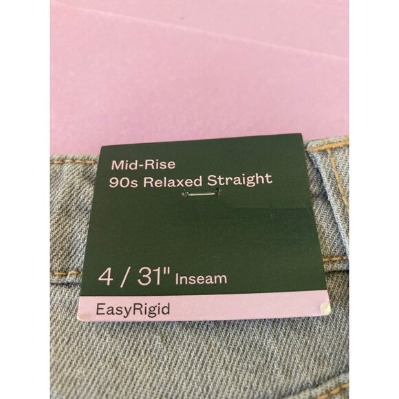 NWT Wild Fable Women’s Gray Distressed Mid-Rise 90’s Straight-leg Jeans Size 4 - Picture 9 of 9